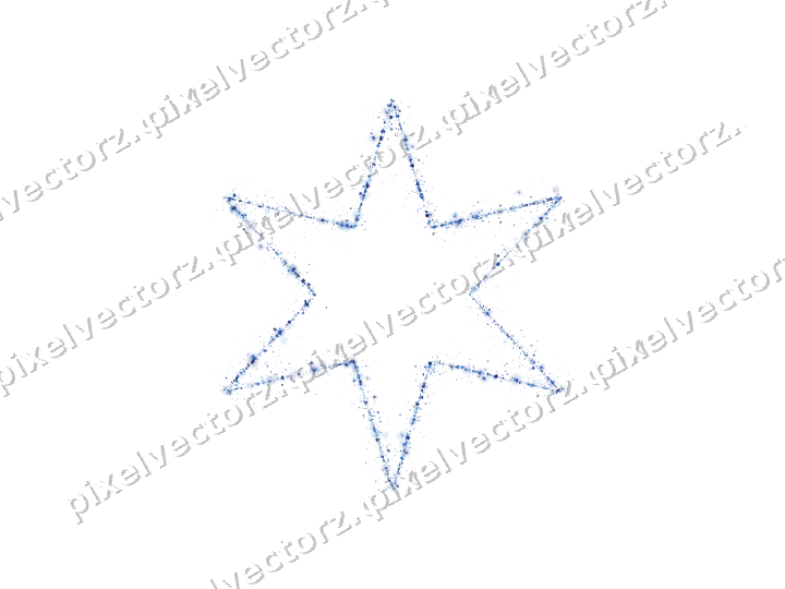 Nahtloser Glitzerstern in Blau und Türkis auf transparentem Grund