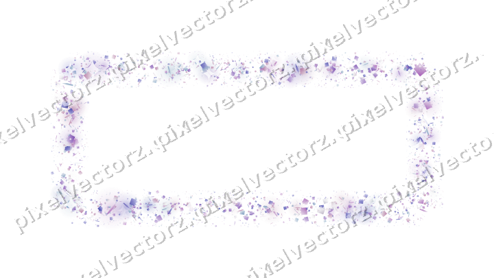 Nahtloser Glitzerrahmen in Violett und Blau auf transparentem Grund