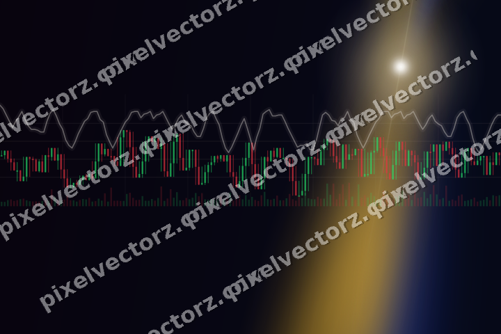 Leuchtender Neon Diagramm Hintergrund in Bernstein und Blau