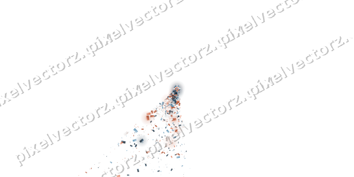 Nahtloser Glitzerfächer aus Konfetti in Orange auf transparentem Grund