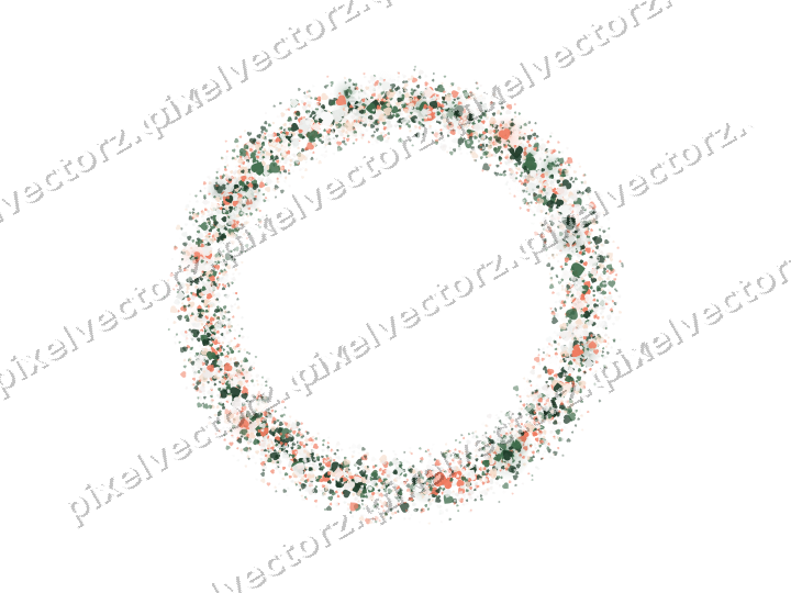 Nahtloser Glitzerkranz aus Herzen auf transparentem Grund