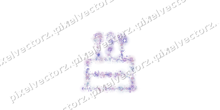 Nahtlose Glitzertorte in Violett und Blau auf transparentem Grund