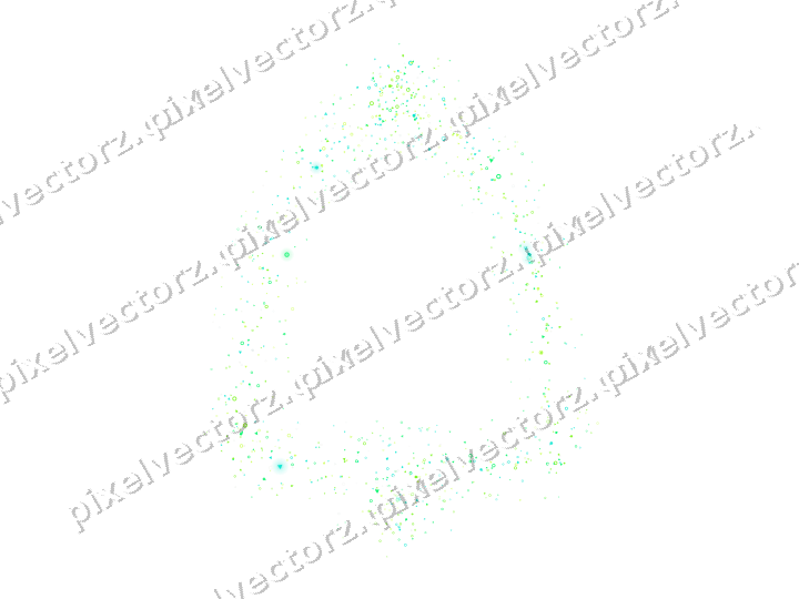 Nahtlose Glitzerglocke in Grün und Limette auf transparentem Grund