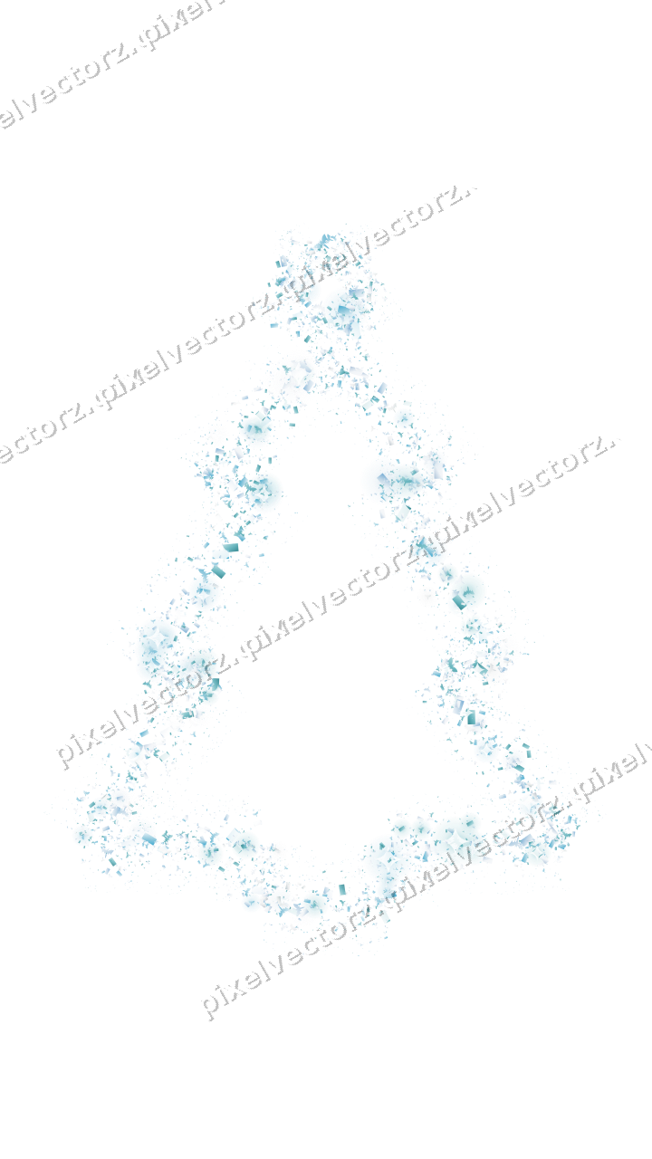 Nahtloser Glitzer-Weihnachtsbaum in Türkis auf transparentem Grund