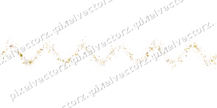 Nahtlose Glitzerwelle in Bernstein auf transparentem Grund