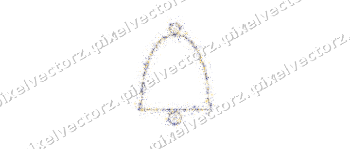 Nahtlose Glitzerglocke aus Sternen und Funken auf transparentem Grund