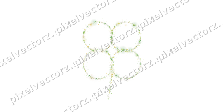 Nahtloses Glitzer-Kleeblatt in Limette auf transparentem Grund