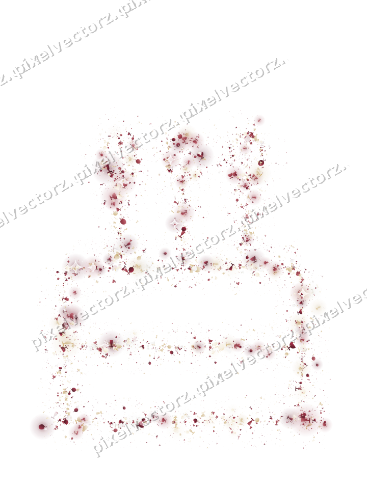Nahtlose Glitzertorte in Dunkelrosa und Rot auf transparentem Grund