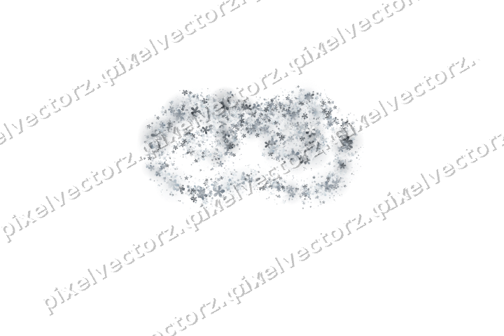 Nahtlose Glitzer-Karnevalsmaske aus Blüten auf transparentem Grund
