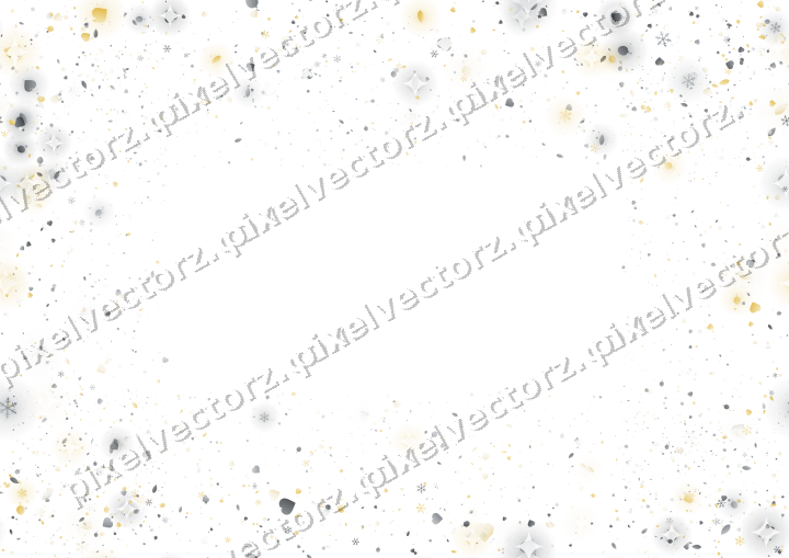 Nahtlose Glitzervignette in Bernstein und Grau auf transparentem Grund