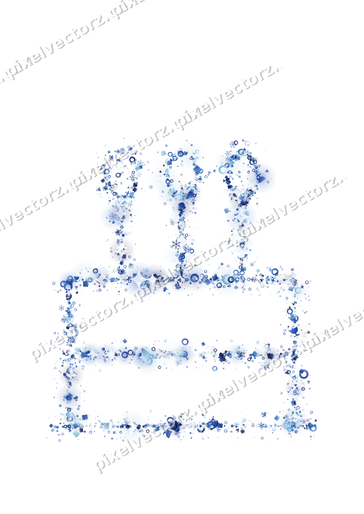 Nahtlose Glitzertorte in Blau und Türkis auf transparentem Grund