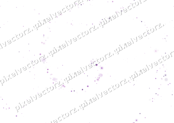 Nahtlose Glitzerspirale aus Blüten in Violett auf transparentem Grund