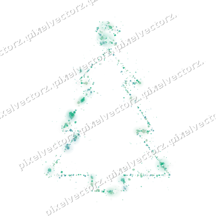 Nahtloser Glitzer-Weihnachtsbaum in Grün auf transparentem Grund