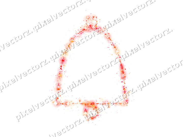 Nahtlose Glitzerglocke in Rot und Orange auf transparentem Grund