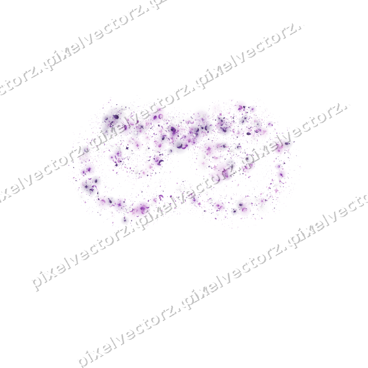 Nahtlose Glitzer-Karnevalsmaske in Violett auf transparentem Grund