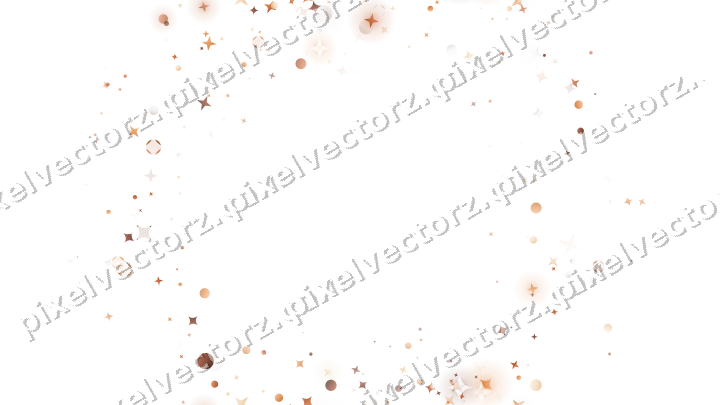 Nahtloser Glitzerkranz aus Sternen und Funken auf transparentem Grund