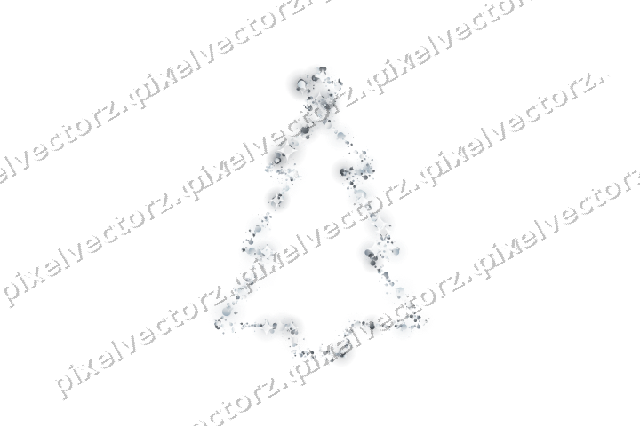 Nahtloser Glitzer-Weihnachtsbaum in Blassblau auf transparentem Grund