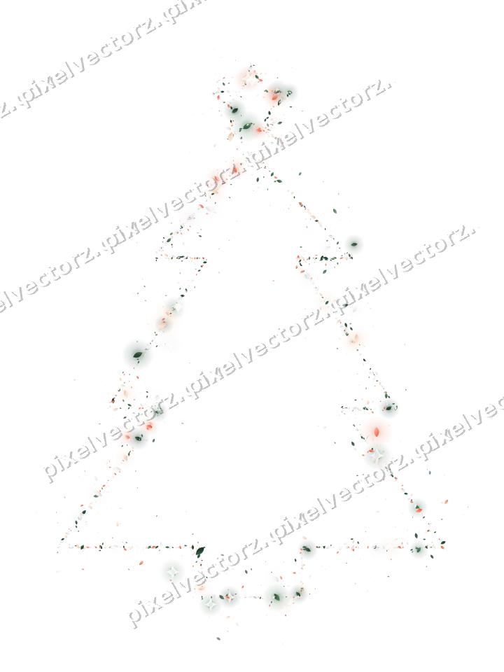 Nahtloser Glitzer-Weihnachtsbaum aus Tropfen auf transparentem Grund