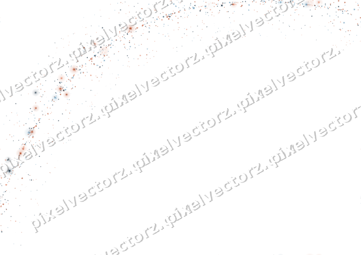 Nahtloser Glitzerbogen aus Sternen in Orange auf transparentem Grund