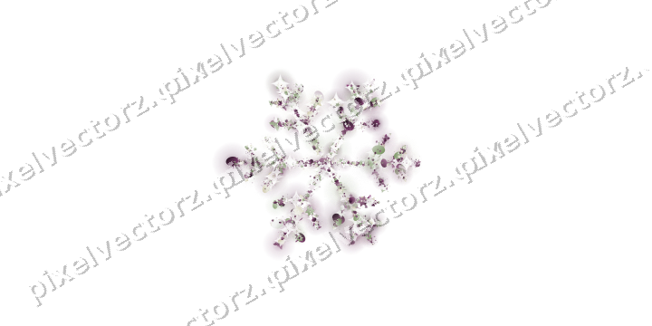 Nahtlose Glitzer-Schneeflocke in Dunkelmagenta auf transparentem Grund