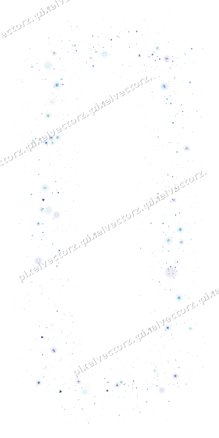 Nahtloser Glitzerrahmen in Blau und Türkis auf transparentem Grund