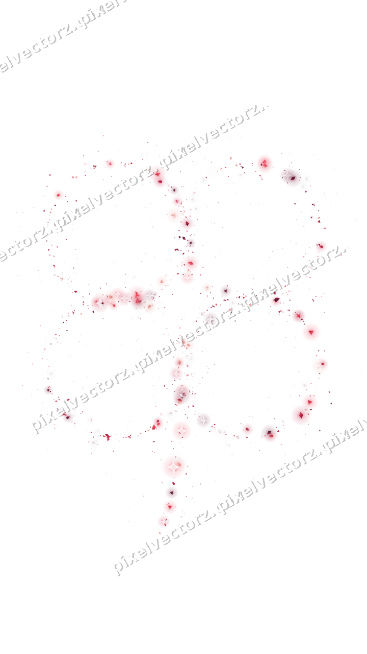 Nahtloses Glitzer-Kleeblatt in Rosa und Rot auf transparentem Grund