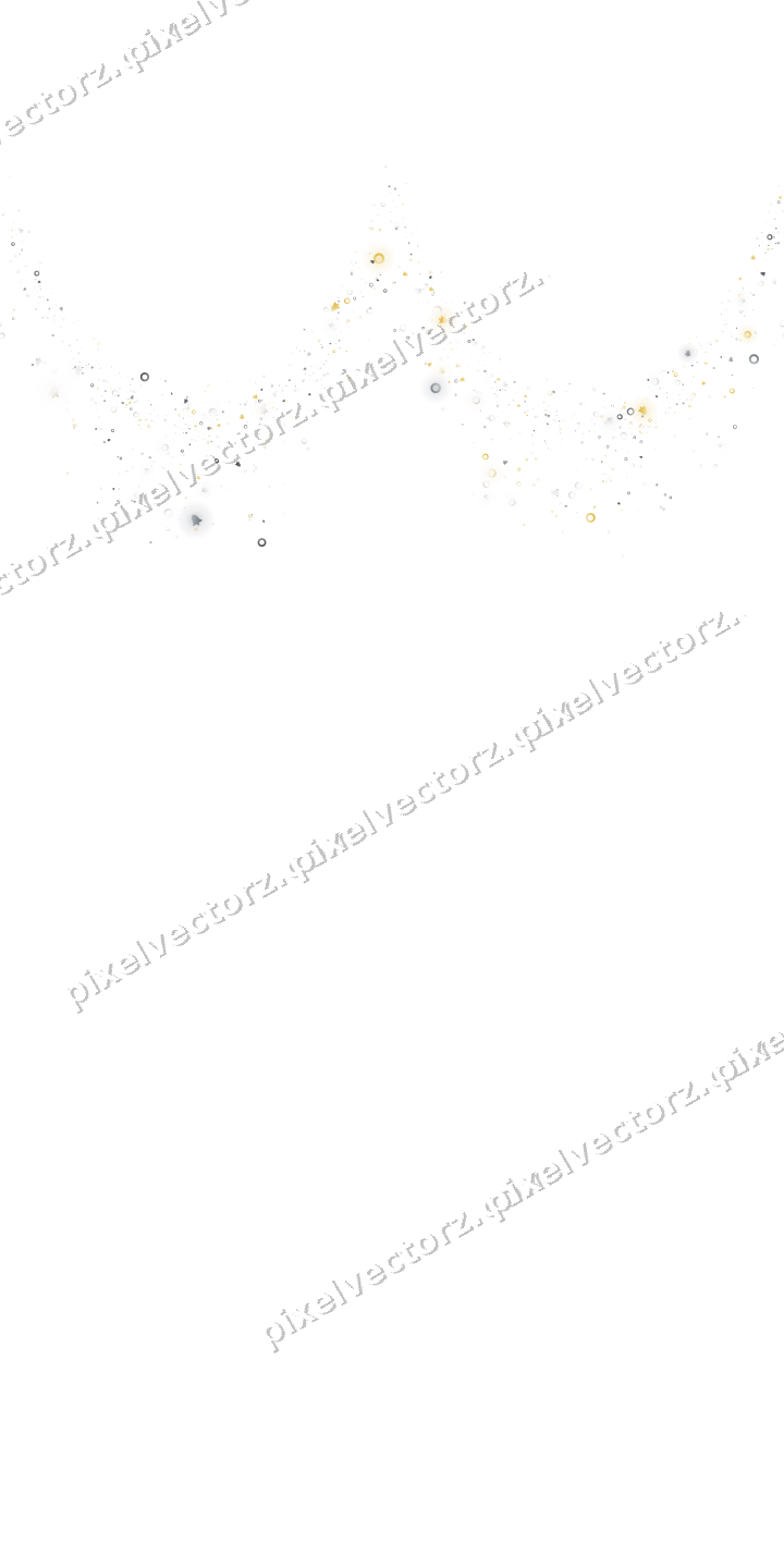 Nahtlose Glitzergirlande in Bernstein und Grau auf transparentem Grund