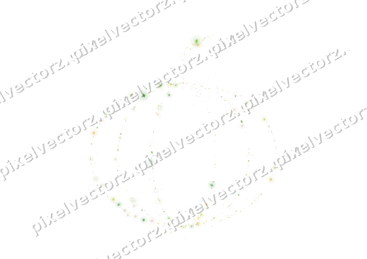 Nahtloser Glitzerkürbis aus Blüten und Tropfen auf transparentem Grund
