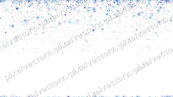 Nahtloser Glitzerregen in Blau und Türkis auf transparentem Grund