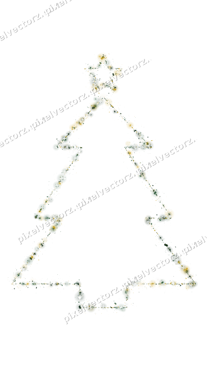 Nahtloser Glitzer-Weihnachtsbaum in Dunkelgrün auf transparentem Grund