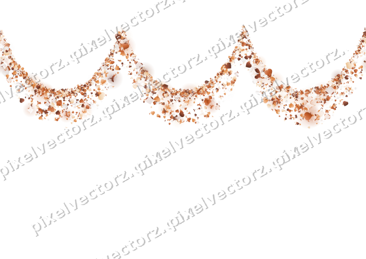 Nahtlose Glitzergirlande auf transparentem Grund