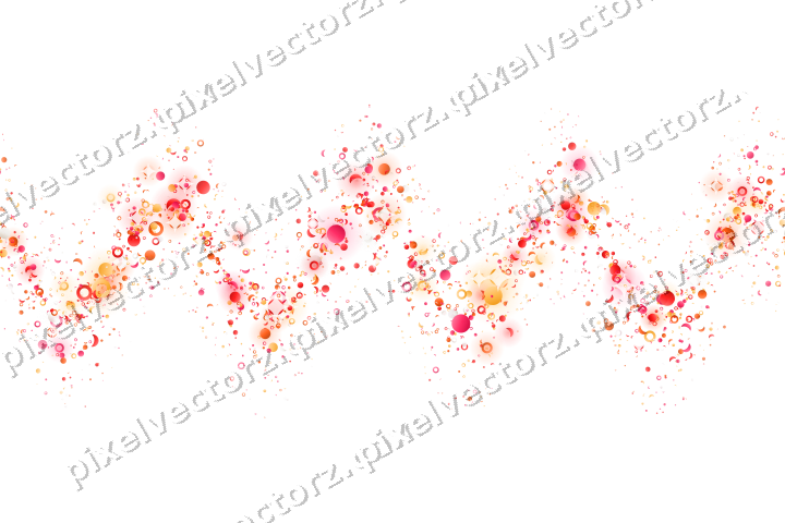 Nahtlose Glitzerwelle in Rot und Orange auf transparentem Grund