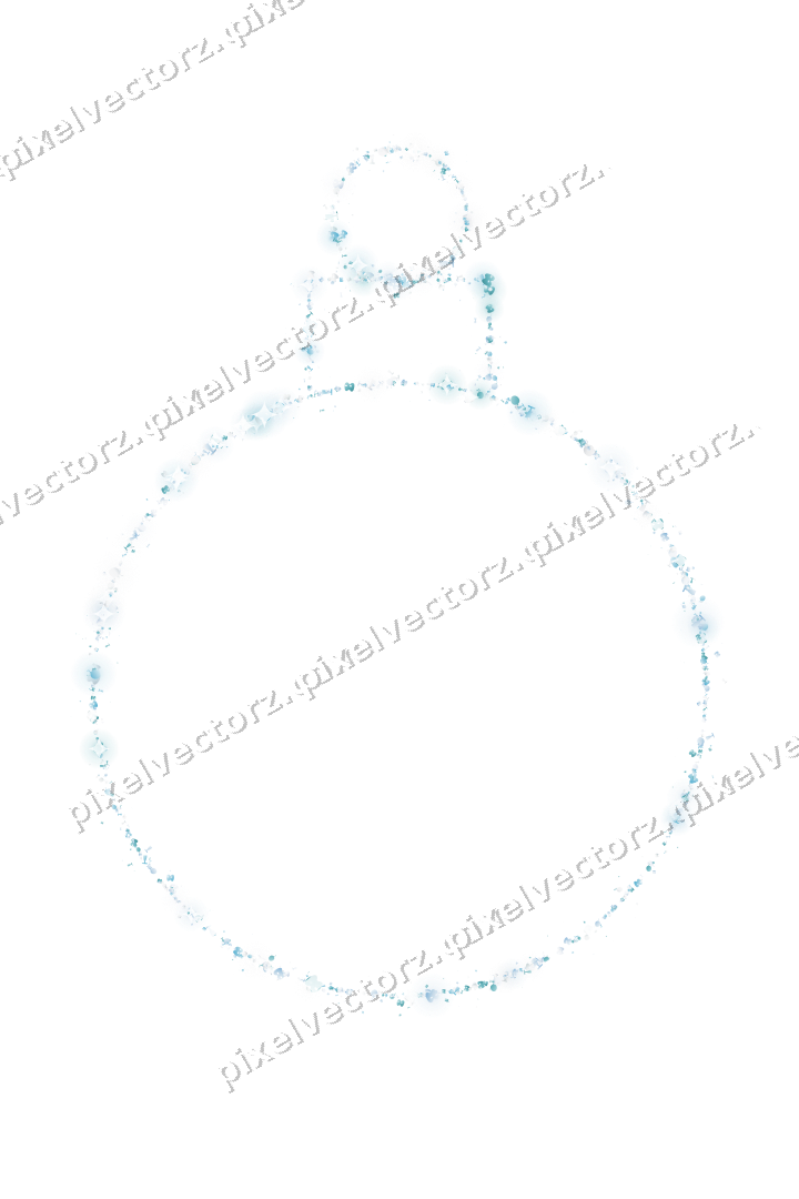 Nahtlose Glitzerkugel in Türkis und Blassblau auf transparentem Grund