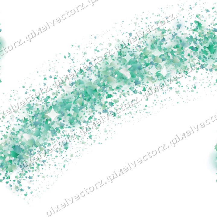 Nahtloser Glitzerbogen aus Glocken in Grün auf transparentem Grund