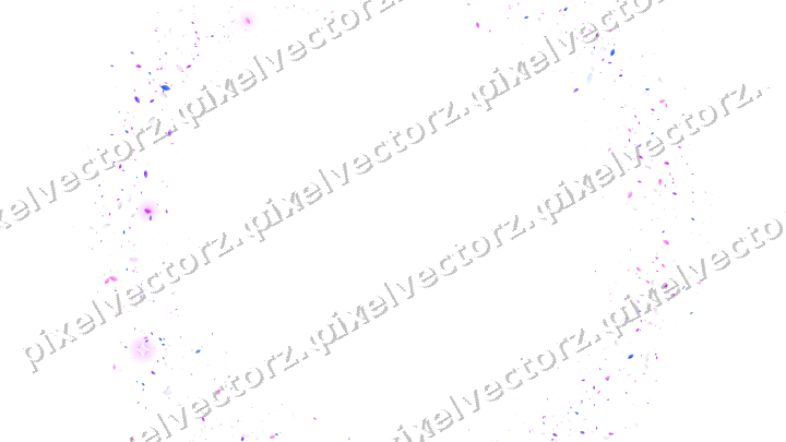 Nahtloser Glitzerkranz in Violett und Blau auf transparentem Grund