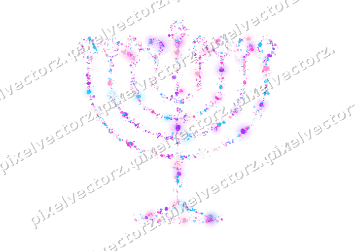 Nahtloser Glitzer-Leuchter in Magenta auf transparentem Grund