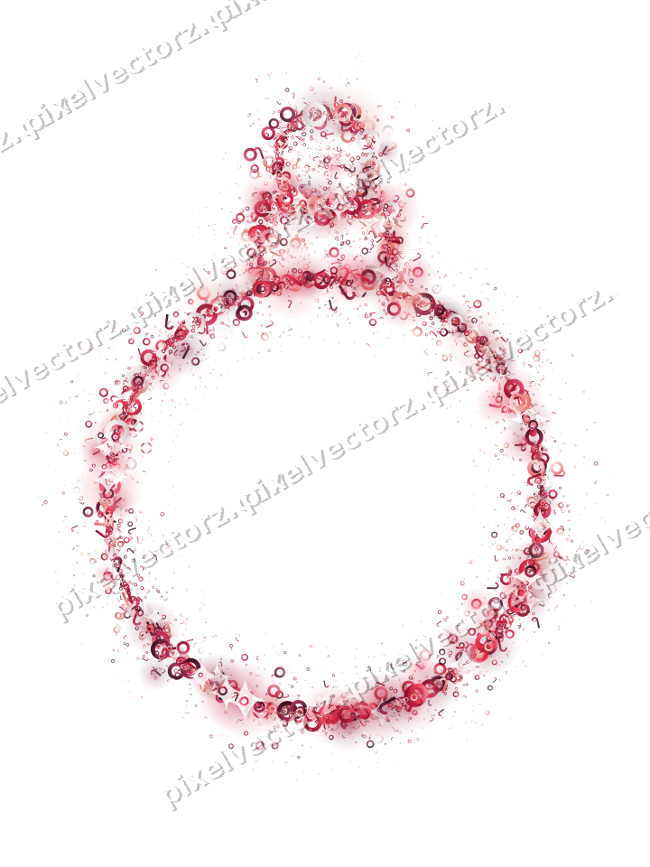 Nahtlose Glitzerkugel in Rosa und Rot auf transparentem Grund