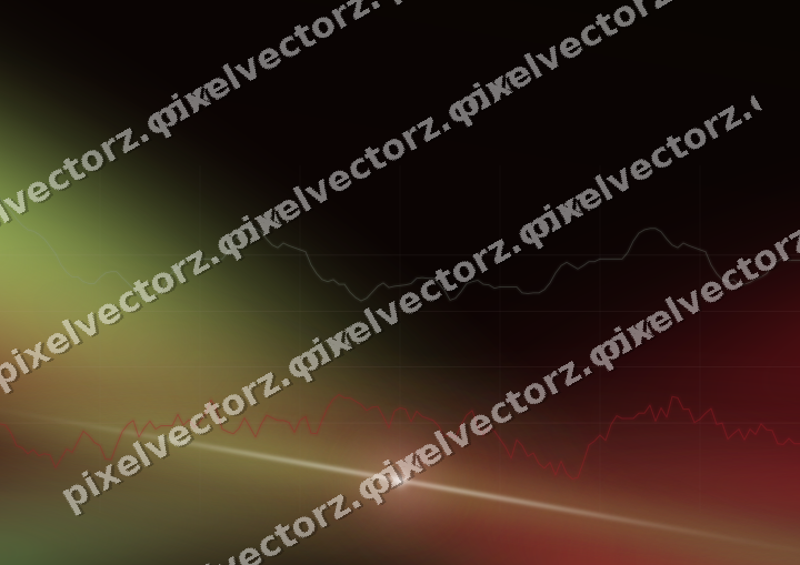 Leuchtender Neon Diagramm Hintergrund in Rot und Grün
