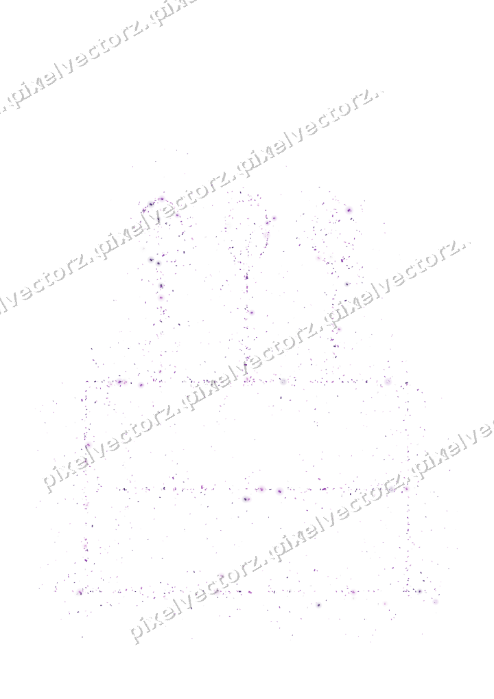 Nahtlose Glitzertorte aus Konfetti in Violett auf transparentem Grund