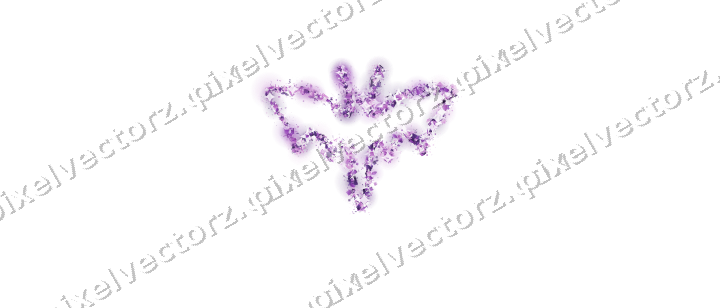 Nahtlose Glitzer-Fledermaus in Violett auf transparentem Grund