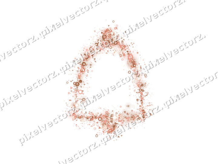 Nahtlose Glitzerglocke in Orange und Rot auf transparentem Grund
