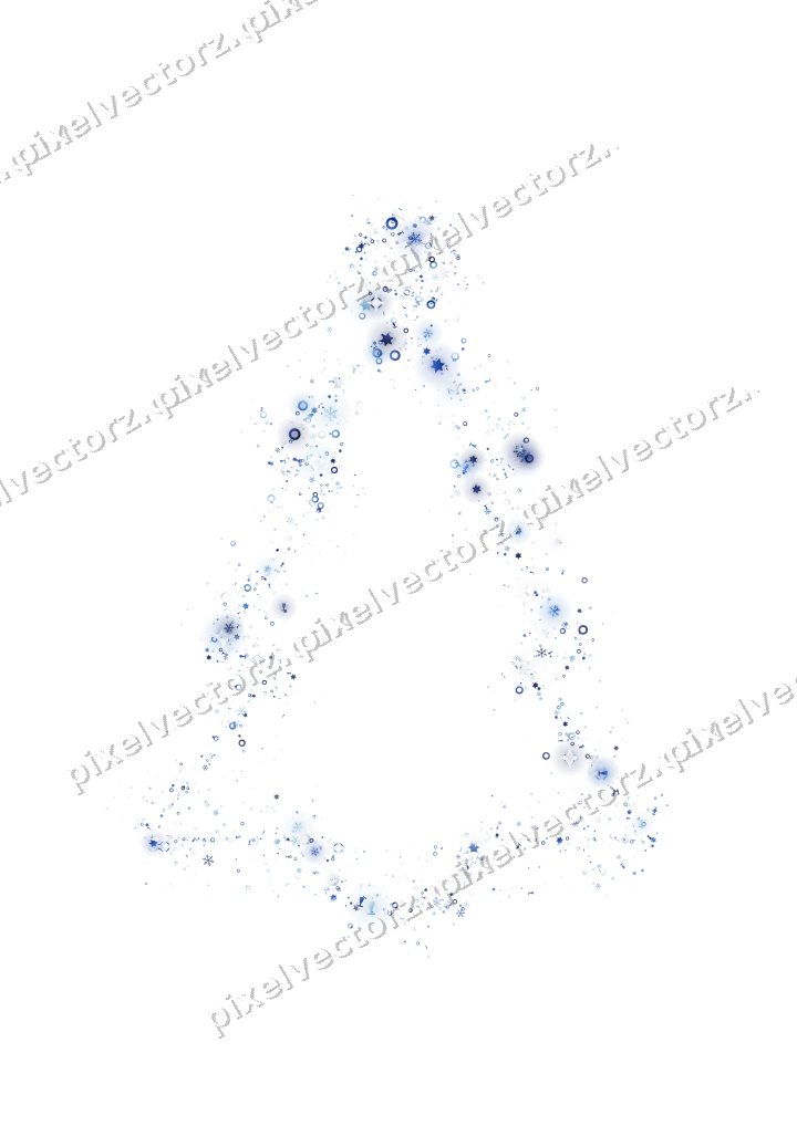 Nahtloser Glitzer-Weihnachtsbaum in Blau auf transparentem Grund