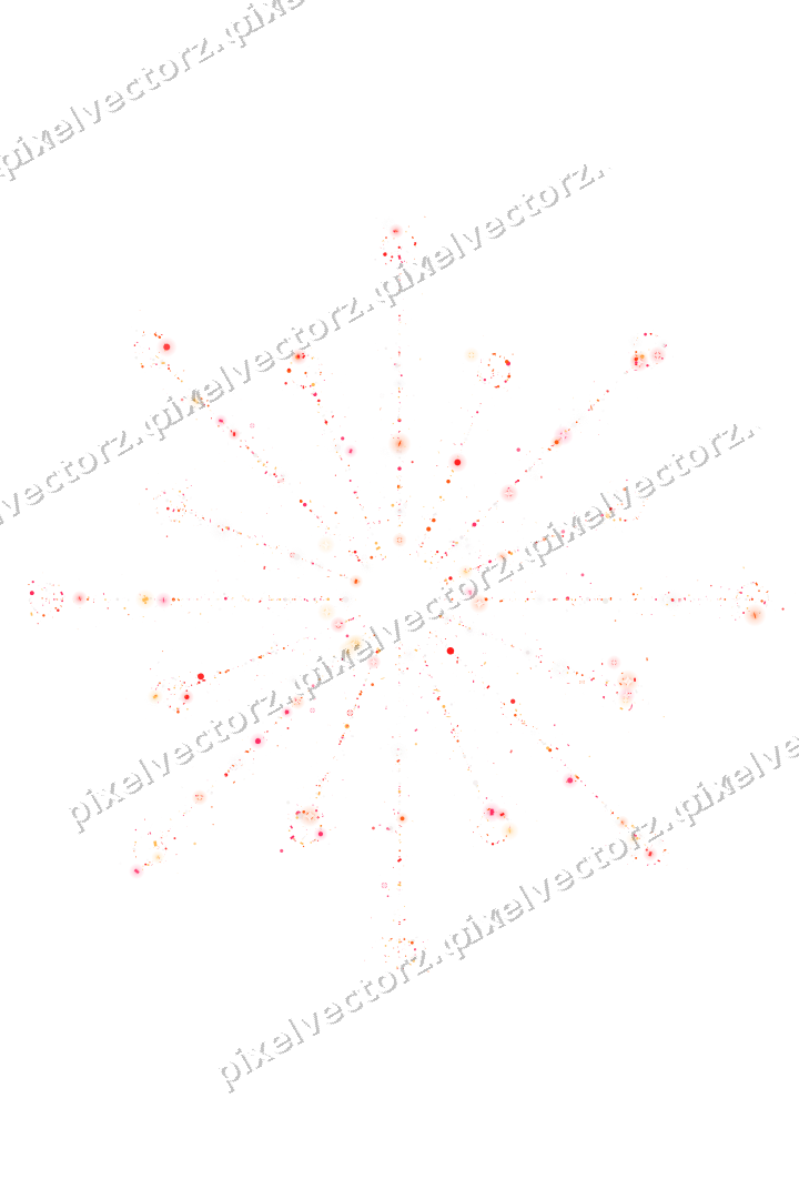 Nahtloses Glitzer-Feuerwerk in Rot und Orange auf transparentem Grund