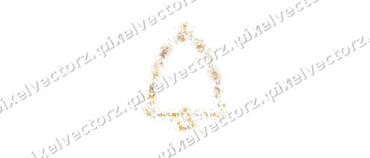 Nahtlose Glitzerglocke in Bernstein auf transparentem Grund