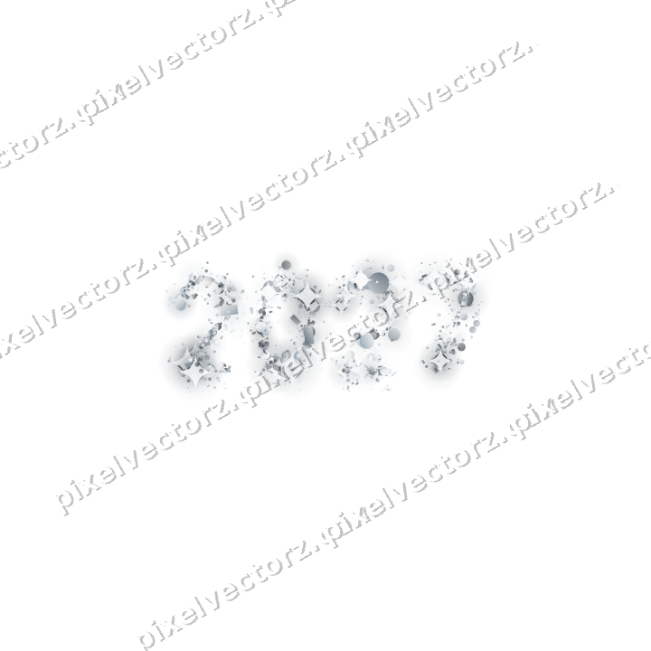 Nahtlose Glitzerzahl 2027 in Blassblau auf transparentem Grund