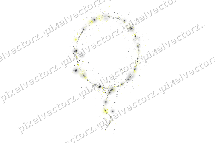 Nahtloser Glitzer-Luftballon in Gelb und Grau auf transparentem Grund