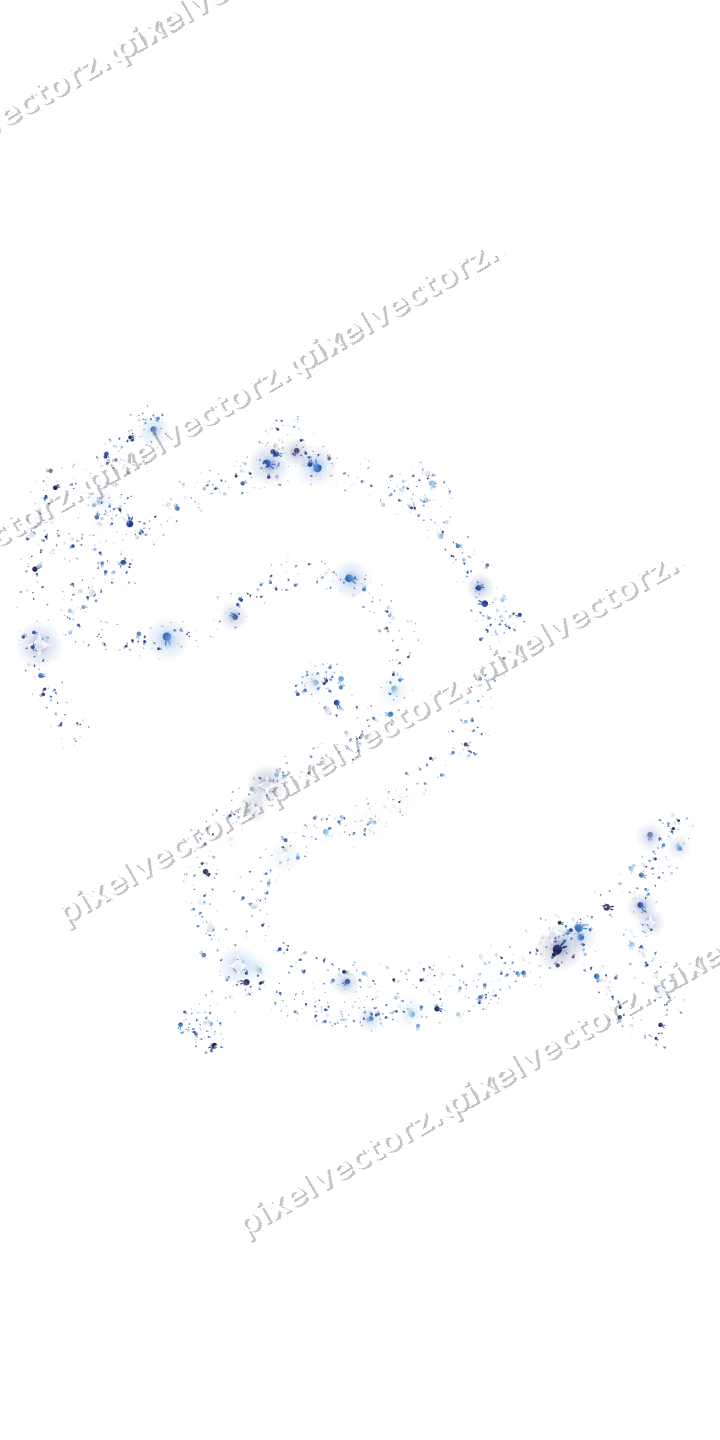 Nahtloser Glitzerdrache aus Hasen in Blau auf transparentem Grund