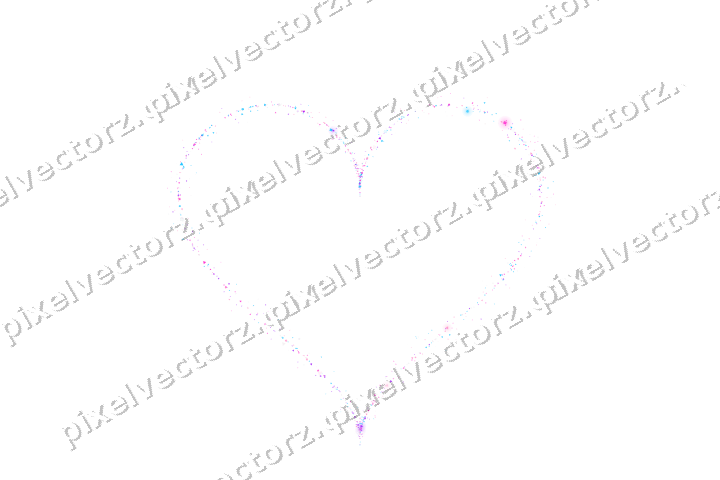 Nahtloses Glitzerherz in Magenta und Violett auf transparentem Grund
