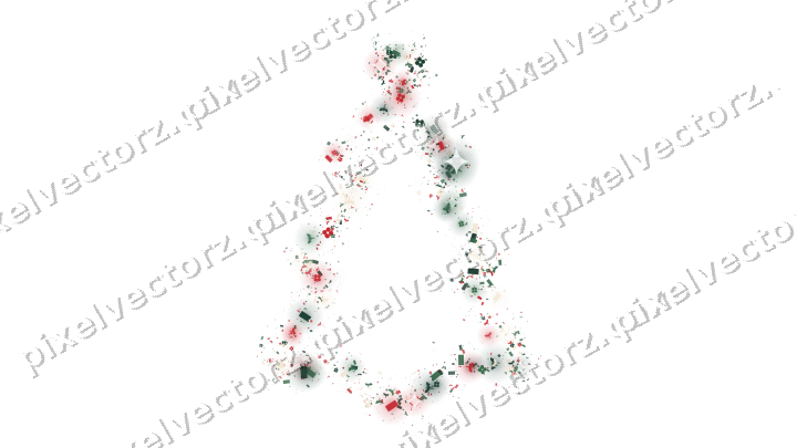 Nahtloser Glitzer-Weihnachtsbaum in Dunkelgrün auf transparentem Grund