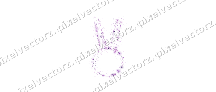 Nahtloser Glitzer-Osterhase in Violett auf transparentem Grund